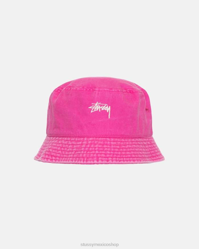 sombreros sombrero de pescador lavado unisexo magenta STUSSY 64PX489