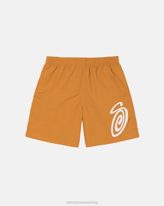 bermudas agua rizada corta unisexo curry STUSSY 64PX121