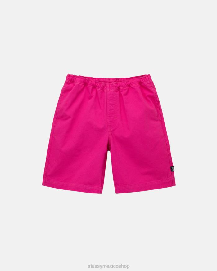 bermudas short de playa cepillado unisexo Rosa caliente STUSSY 64PX286