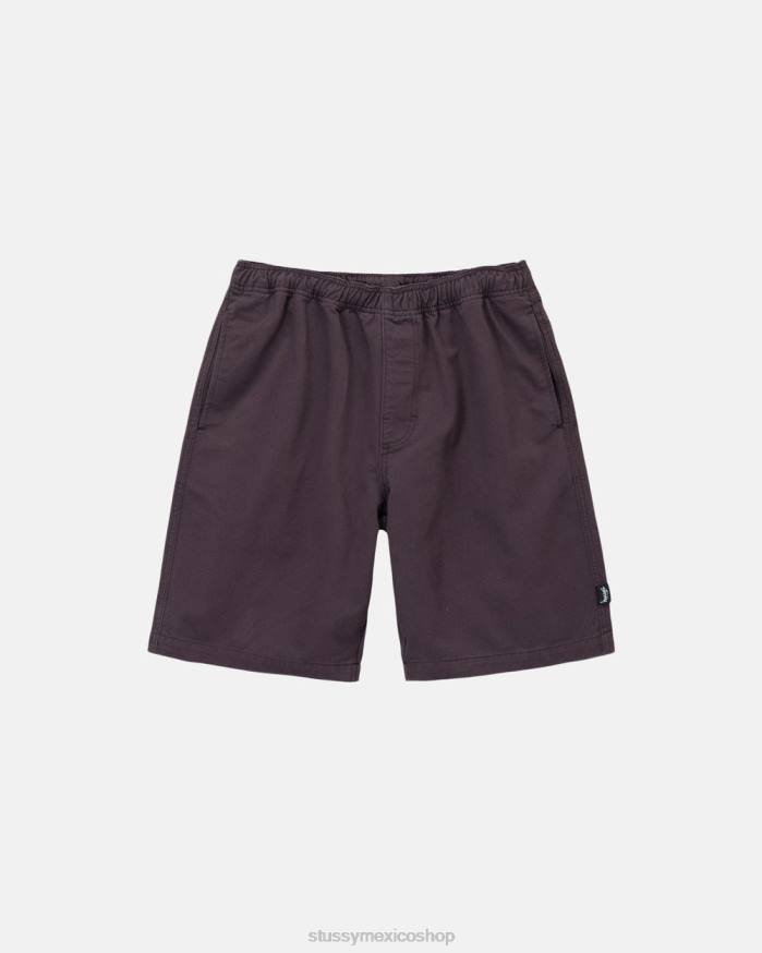 bermudas short de playa cepillado unisexo vino STUSSY 64PX282