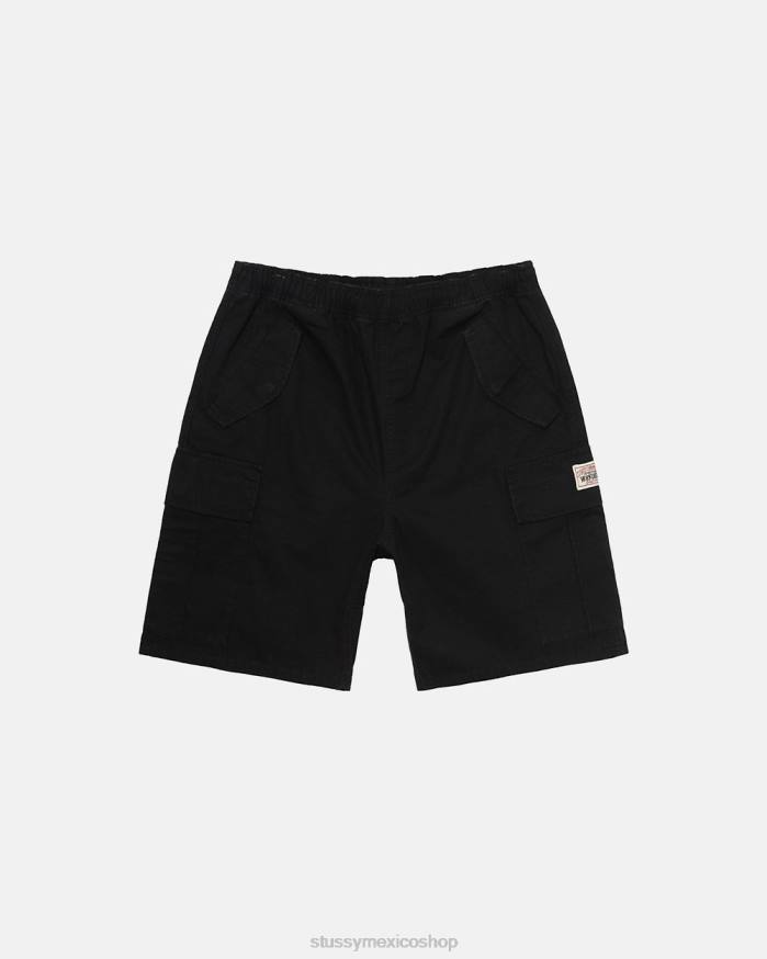 bermudas shorts de playa cargo ripstop unisexo negro STUSSY 64PX271