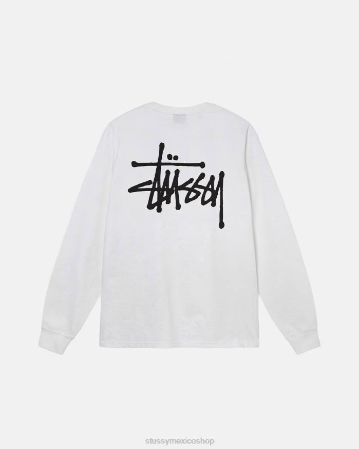 camisetas camiseta basica manga larga unisexo blanco STUSSY 64PX56