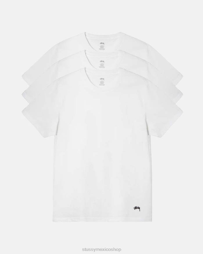 camisetas camiseta - paquete de 3 unisexo blanco STUSSY 64PX88