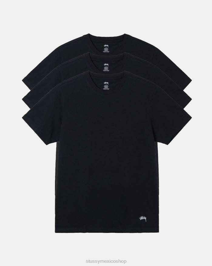 camisetas camiseta - paquete de 3 unisexo negro STUSSY 64PX89