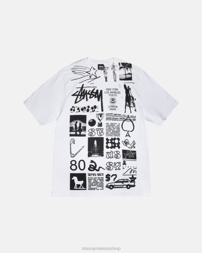 camisetas sara camiseta unisexo blanco STUSSY 64PX47