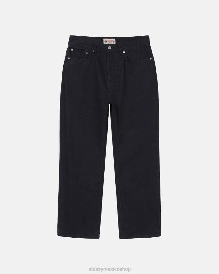 pantalones Jean clásico sobreteñido unisexo negro STUSSY 64PX330