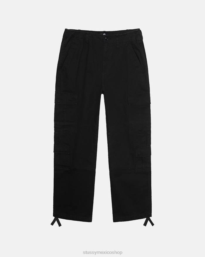 pantalones carga excedente ripstop unisexo negro STUSSY 64PX343