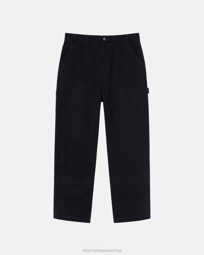 pantalones pantalón de trabajo de lona unisexo negro STUSSY 64PX309