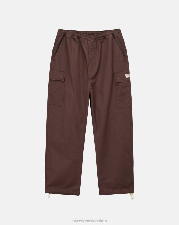 pantalones pantalones de playa cargo ripstop unisexo marrón STUSSY 64PX335