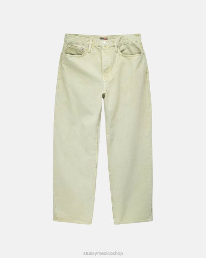 pantalones vaqueros big 'ol de doble tinte unisexo crema STUSSY 64PX325