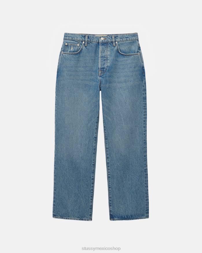 pantalones vaqueros clásicos de mezclilla unisexo azul lavado STUSSY 64PX329