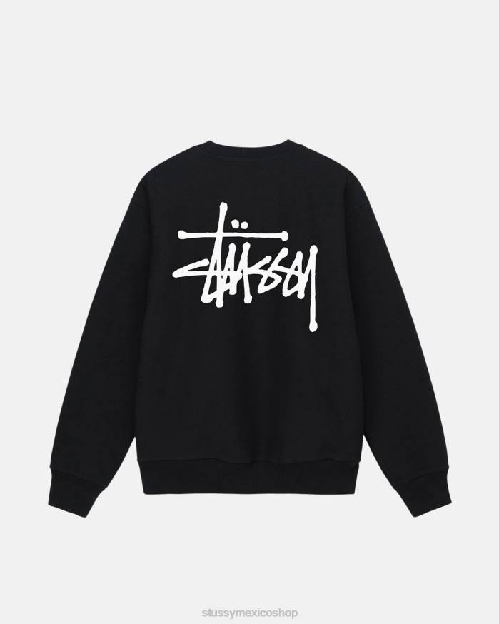 sudores tripulación básica unisexo negro STUSSY 64PX191