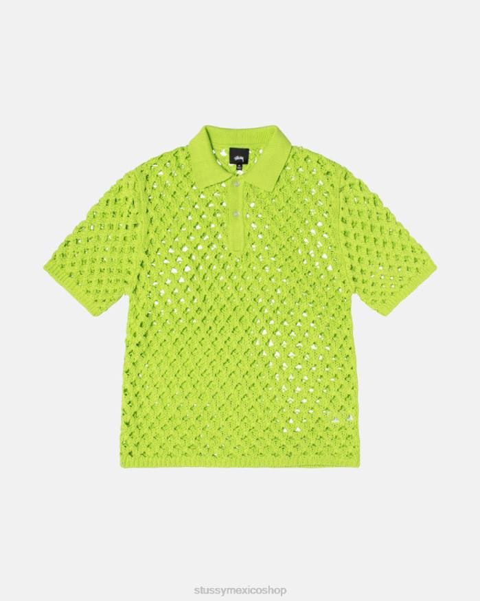 tejidos polo de malla grande unisexo cal STUSSY 64PX245